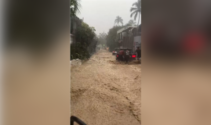 Chuvas geram alagamento no norte do Ceará