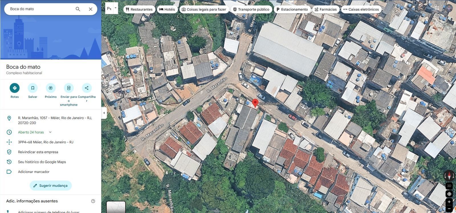 • Google Maps/Reprodução