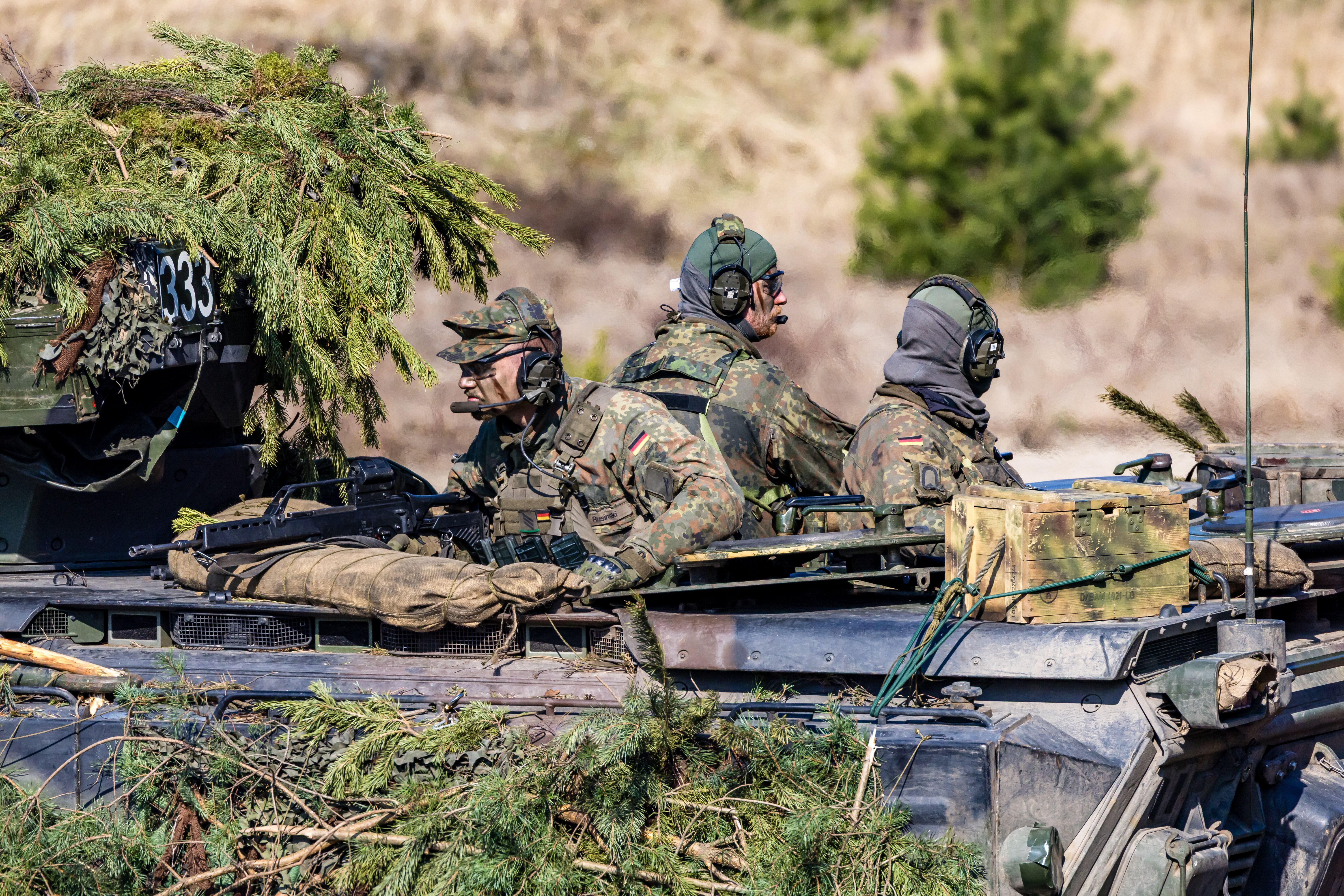 The 391 Armored Infantry Battalion exercises in Upper Lusatia