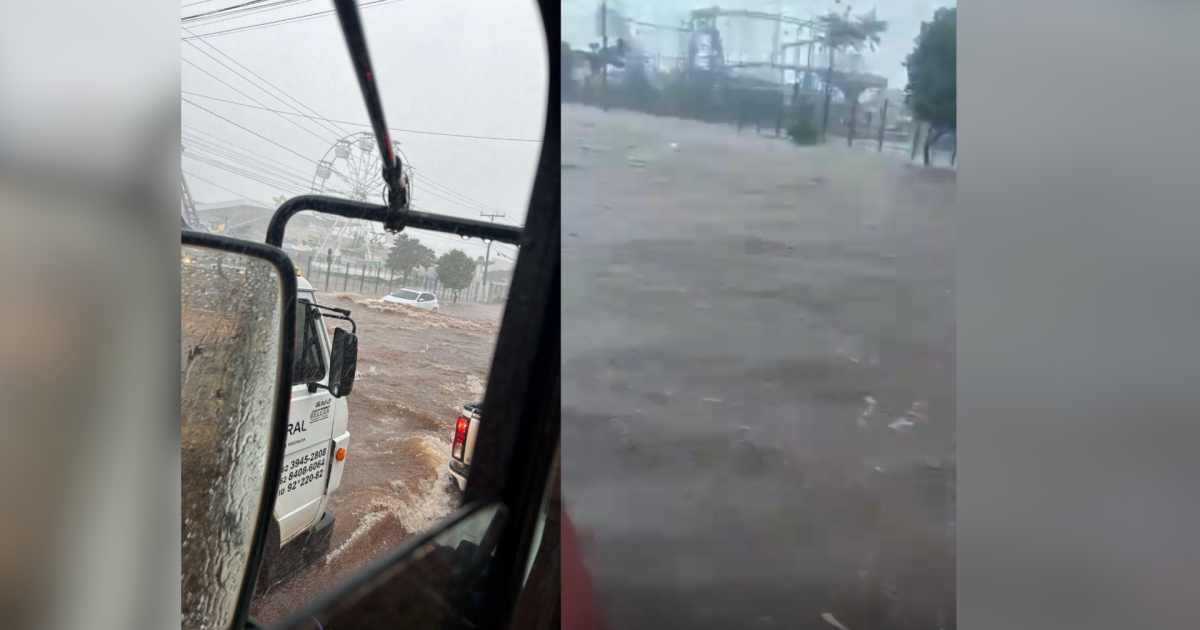 Goiânia tem alagamentos e vias interditas após fortes chuvas