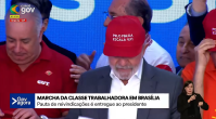 Lula usa boné pedindo o fim da escala 6x1 em reunião com centrais sindicais
