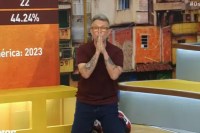 Neto se ajoelha e faz oração para Diniz, novo técnico do Corinthians