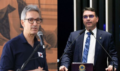 Pré-candidatos Romeu Zema e Flávio Bolsonaro