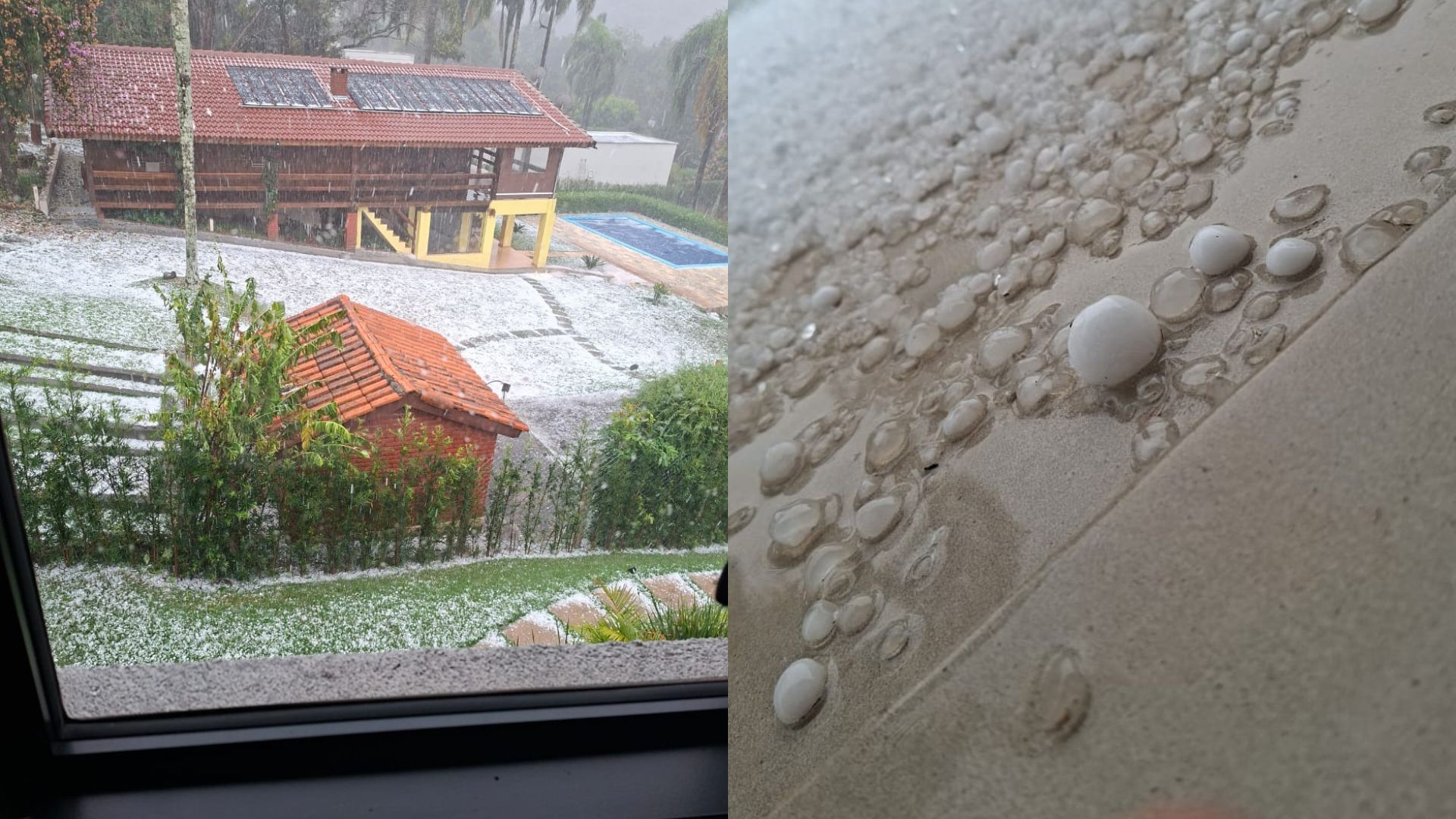 CHUVA COM GRANIZO IBIUNA INTERIOR DE SP