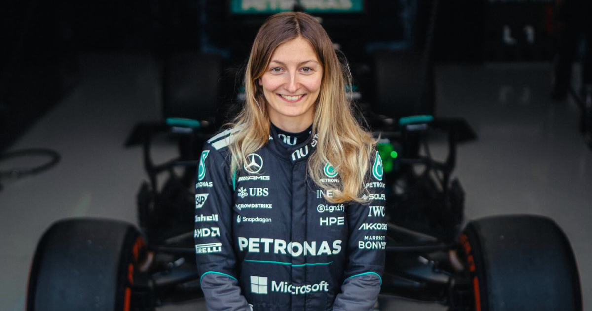 Doriane Pin faz história e é a primeira mulher a pilotar uma Mercedes na F1
