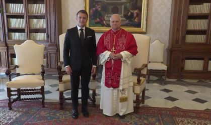 Emannuel Macron e papa Leão XIV