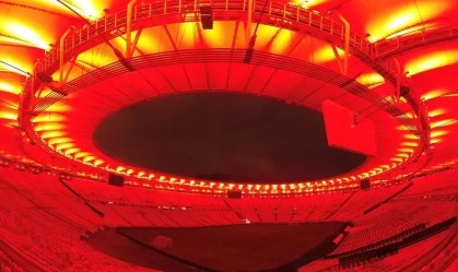 Estádio do Maracanã em dia de jogo do Flamengo