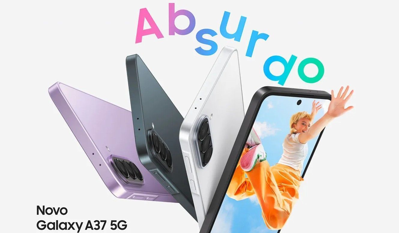 Galaxy A37. • Créditos: Reprodução/Samsung