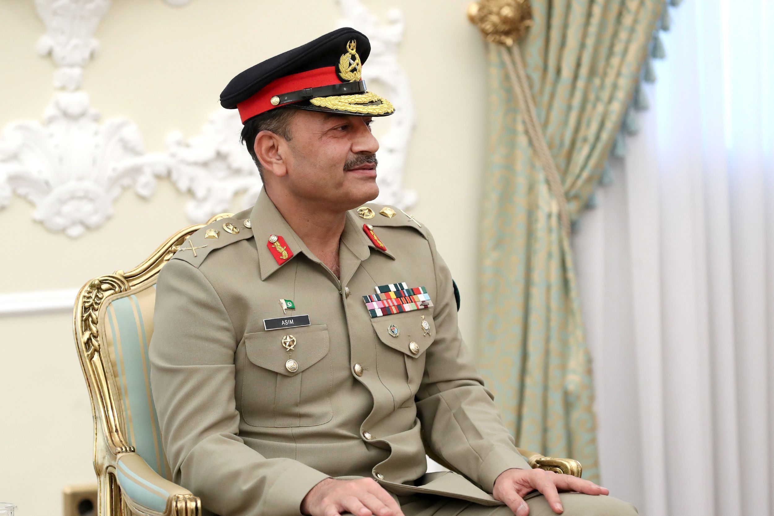 Chefe do Exército do Paquistão, marechal de campo Asim Munir • IRANIAN PRESIDENCY/Anadolu Agency via Getty Images