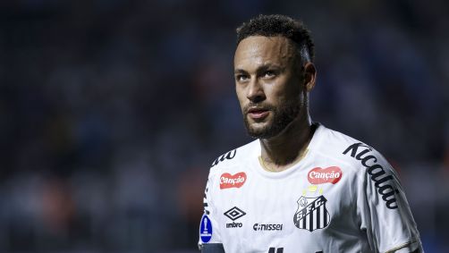 Neymar marcou o gol do Santos na partida contra o Recoleta, pela Sul-Americana