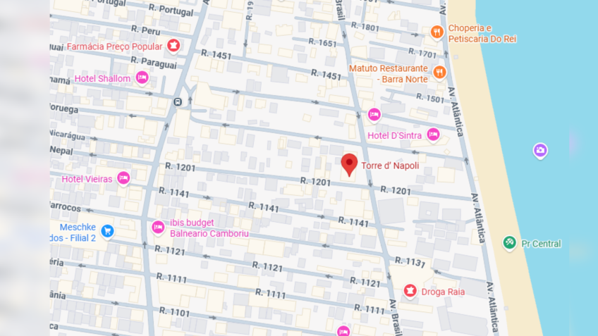 Apartamento custa em torno de R$ 3 milhões • Reprodução/Google Maps
