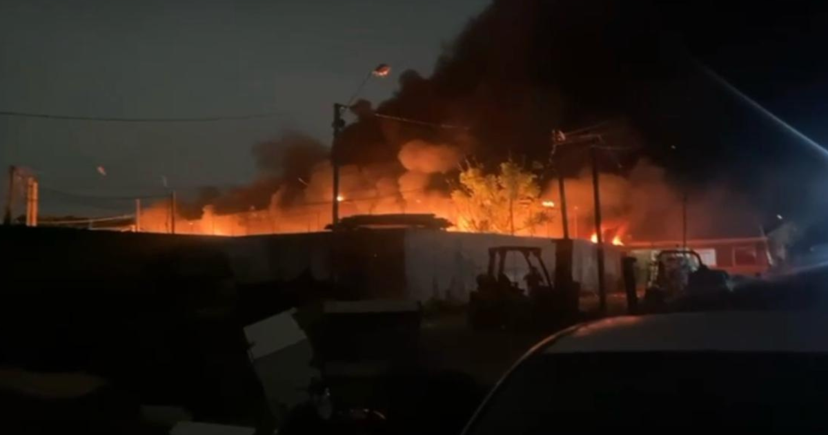 Vídeo: Incêndio destrói barracão de recicláveis em Curitiba (PR)