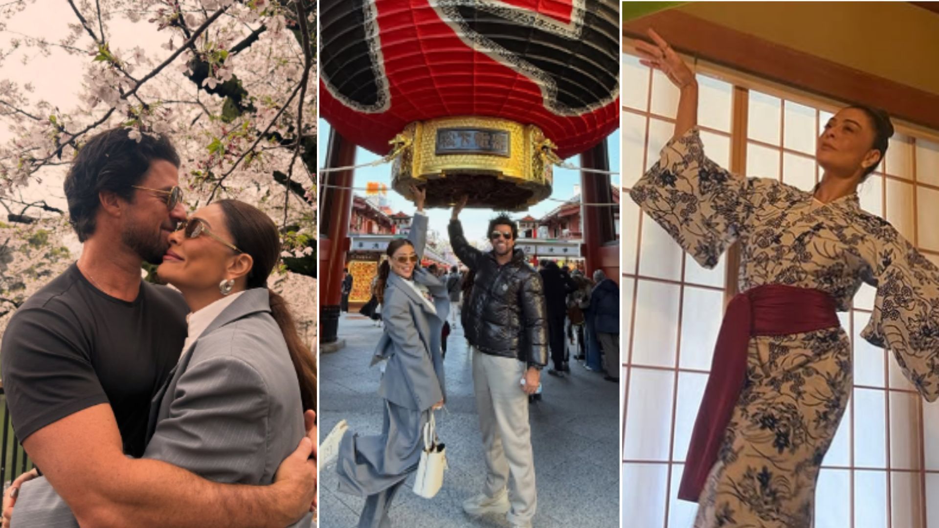Juliana Paes e marido curtem dias de férias no Japão