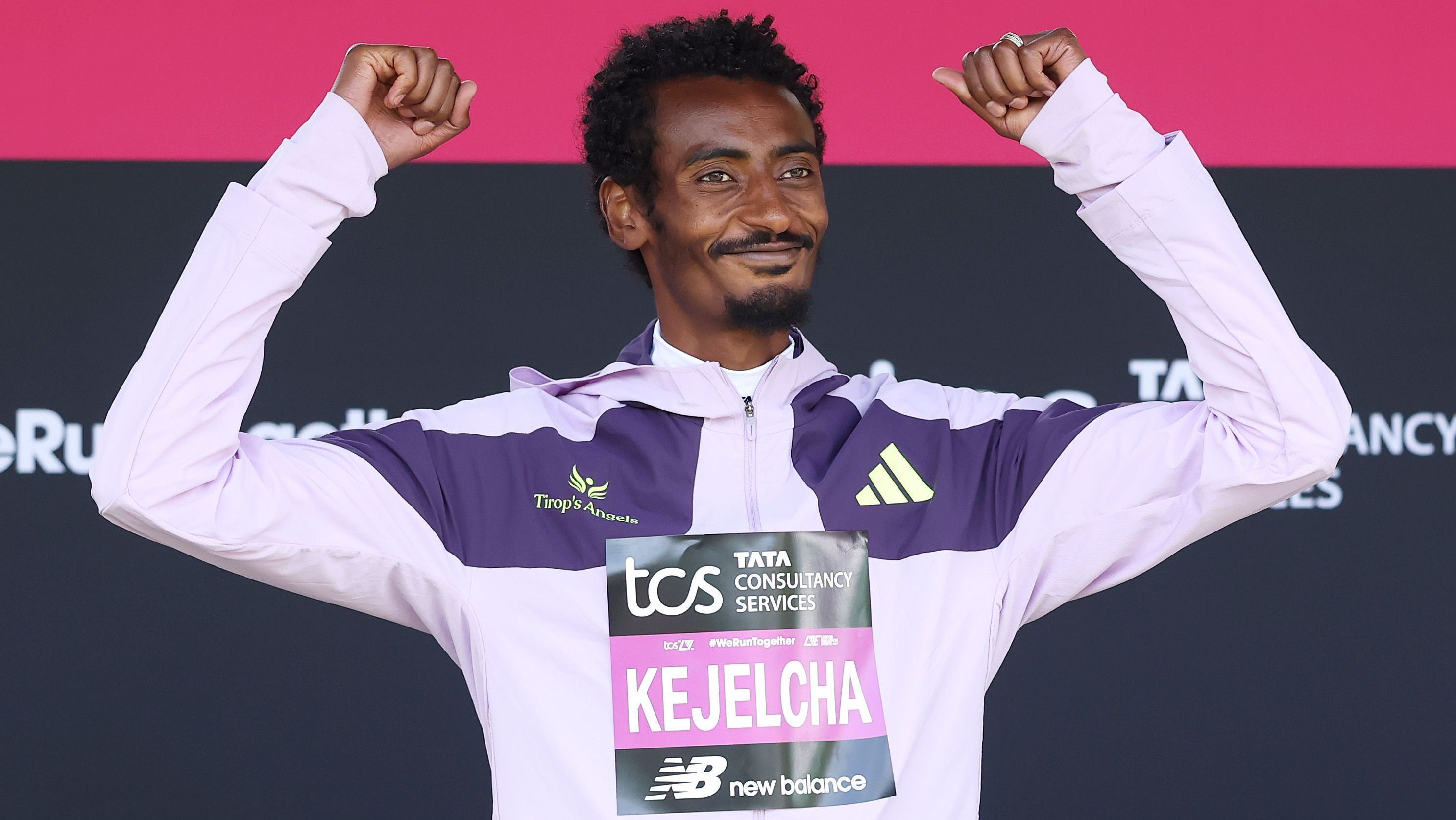 Kejelcha ficou em segundo lugar na Maratona de Londres