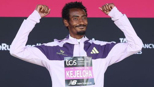 Kejelcha ficou em segundo lugar na Maratona de Londres