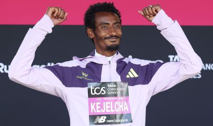Kejelcha ficou em segundo lugar na Maratona de Londres