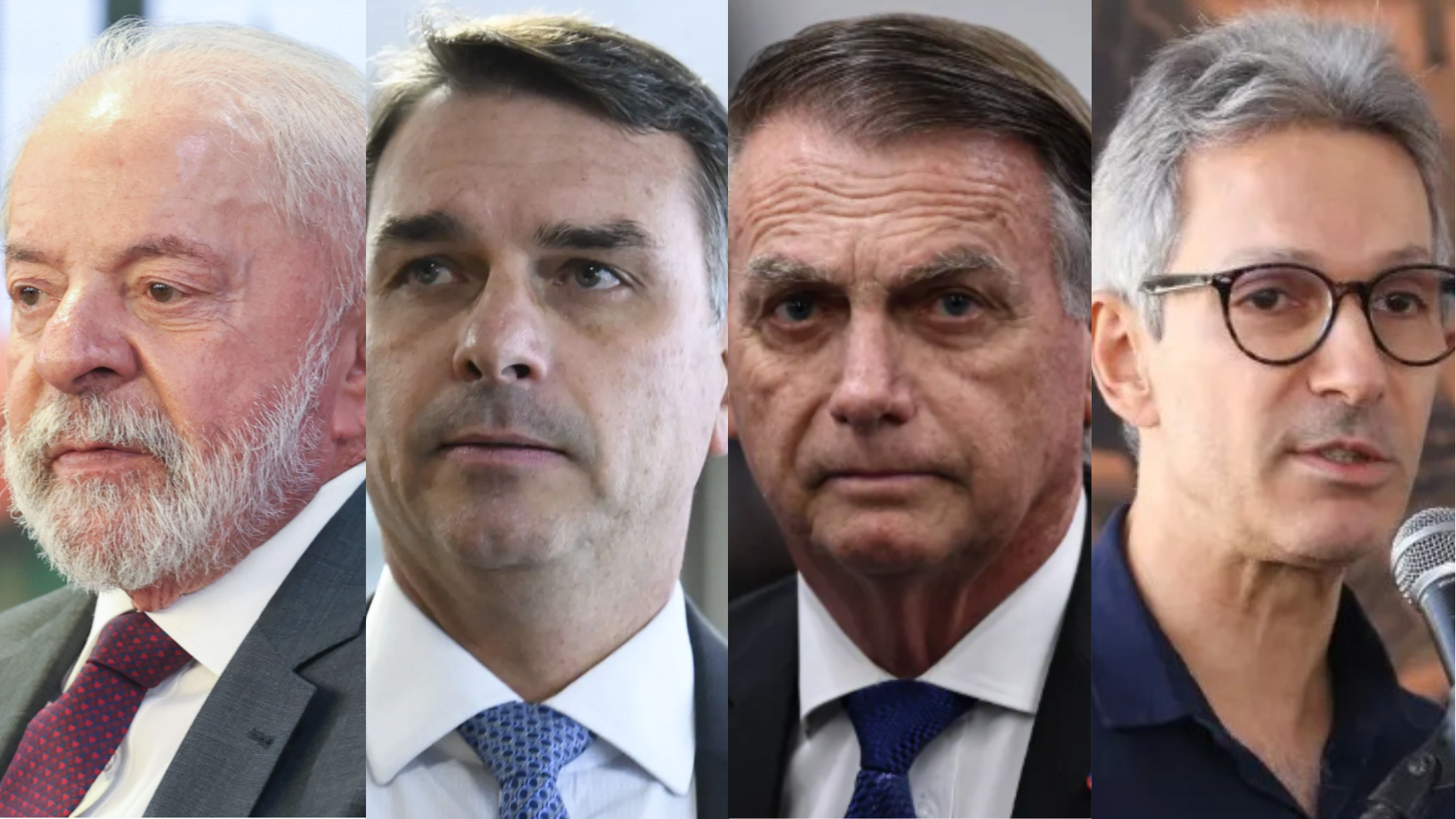 Lula, Flávio, Jair e Zema