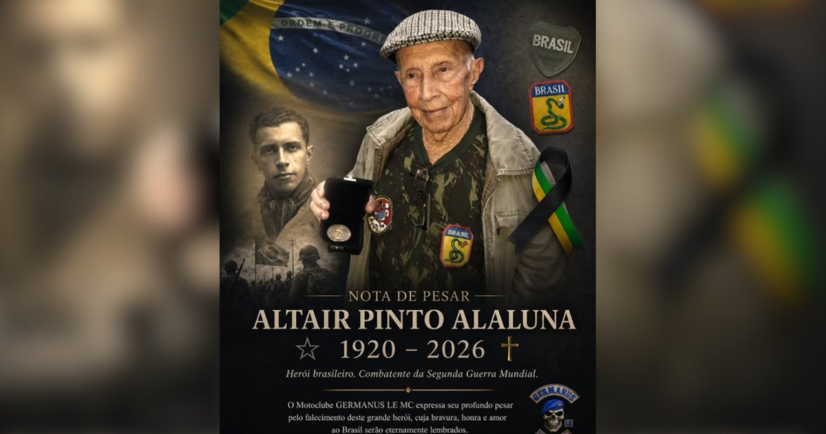 Ex-combatente da Segunda Guerra Mundial morre aos 105 anos no RJ