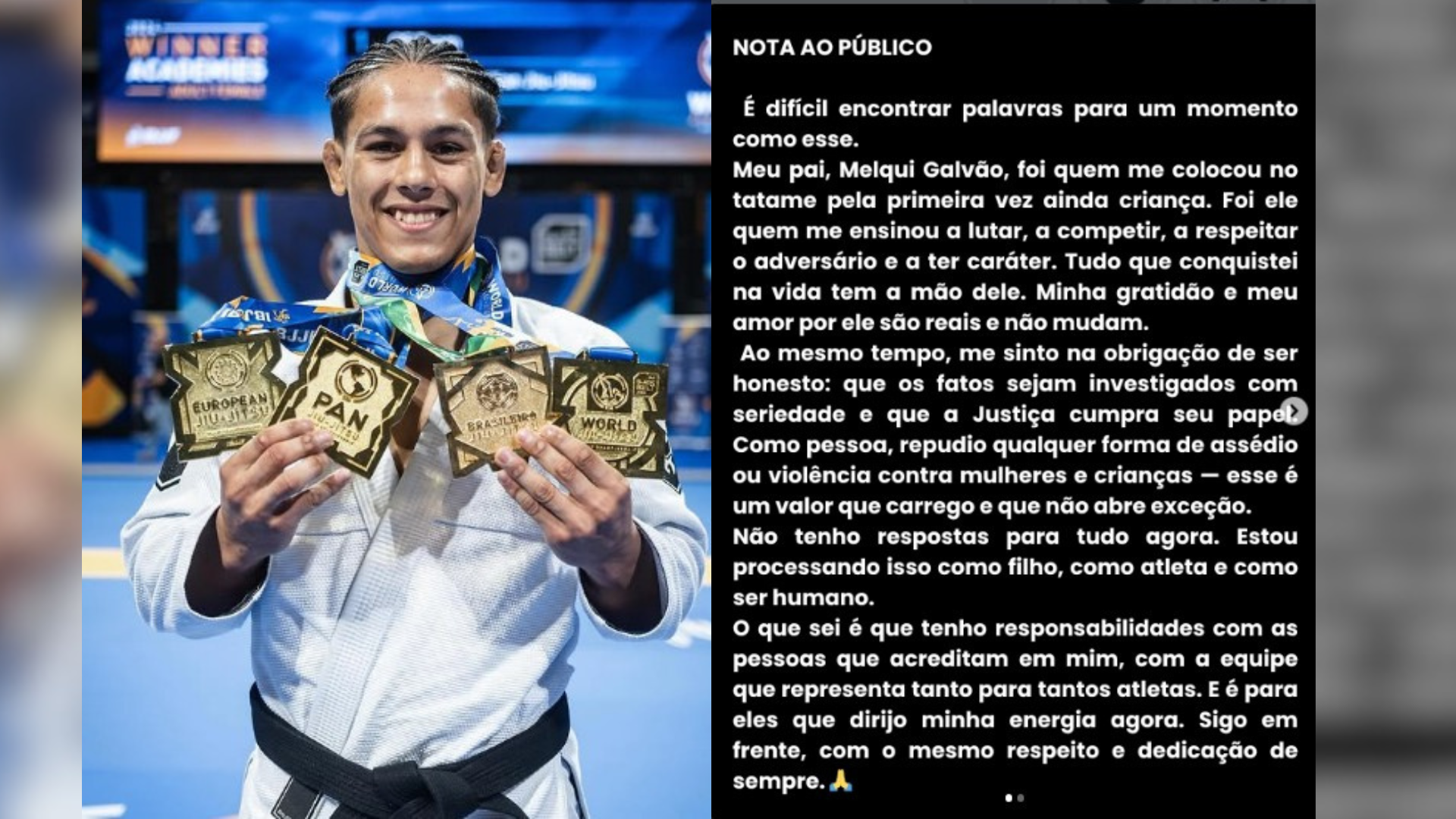 MULTICAMPEÃO PRONUNCIAMENTO PAI