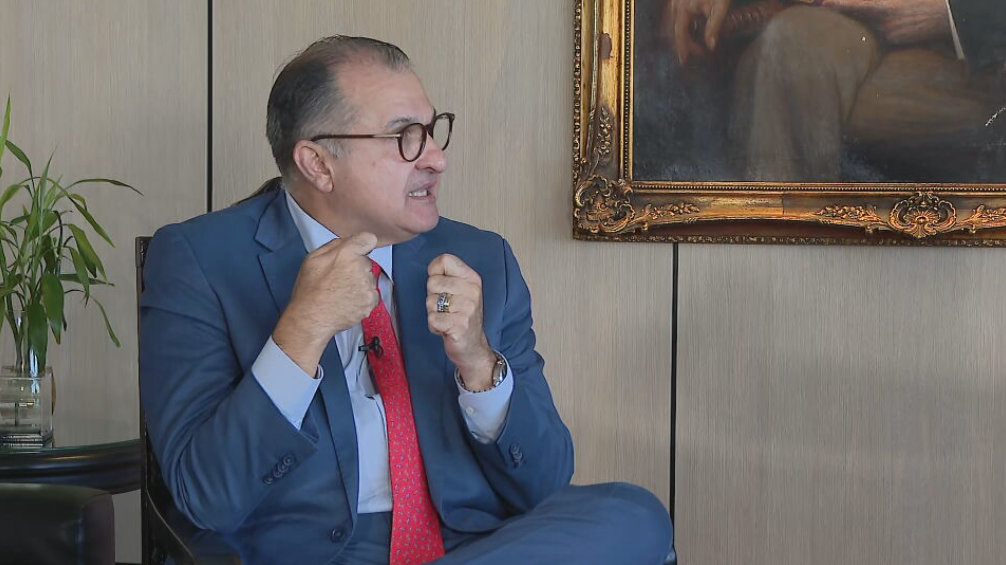 O ministro dos Transportes, George Santoro, em entrevista ao Conexão Infra 2