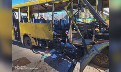Ônibus é atingido na Ucrânia em ataque russo