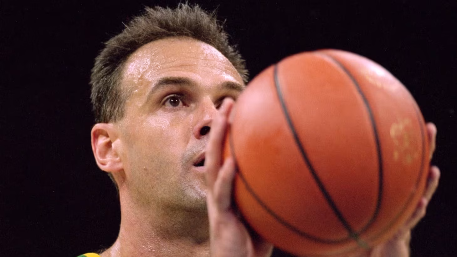 Oscar Schmidt durante jogo de basquete pela Seleção Brasileira