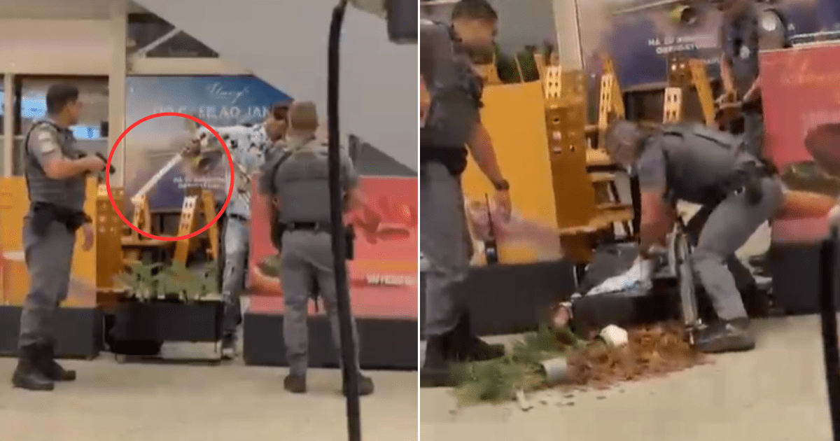Vídeo: Homem com espada é contido com arma de choque em aeroporto de SP