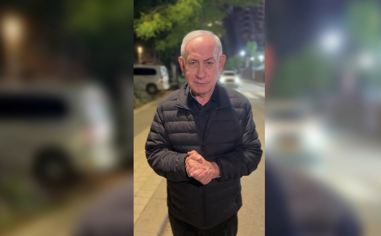 Primeiro-ministro de Israel, Benjamin Netanyahu, faz declaração em rede social