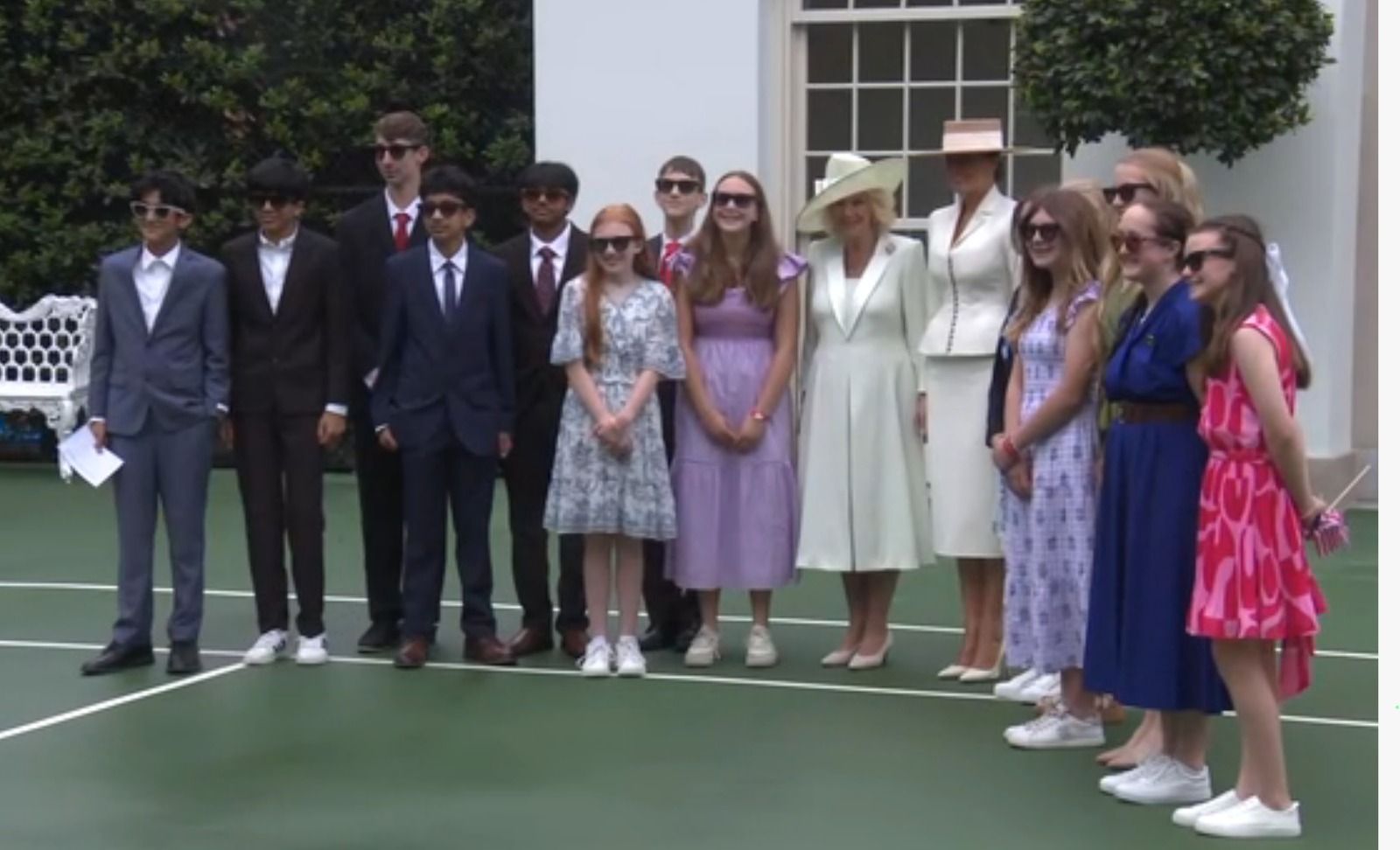 Rainha Camilla e Melania Trump