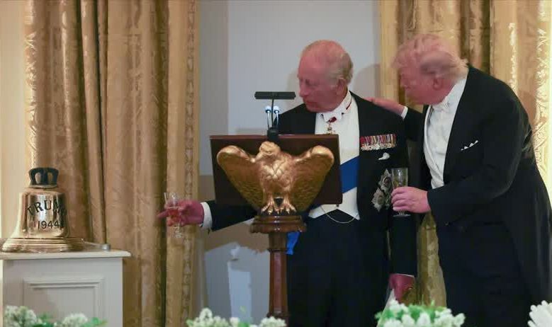 King Charles gifts Trump WWII submarine bell at White House dinner