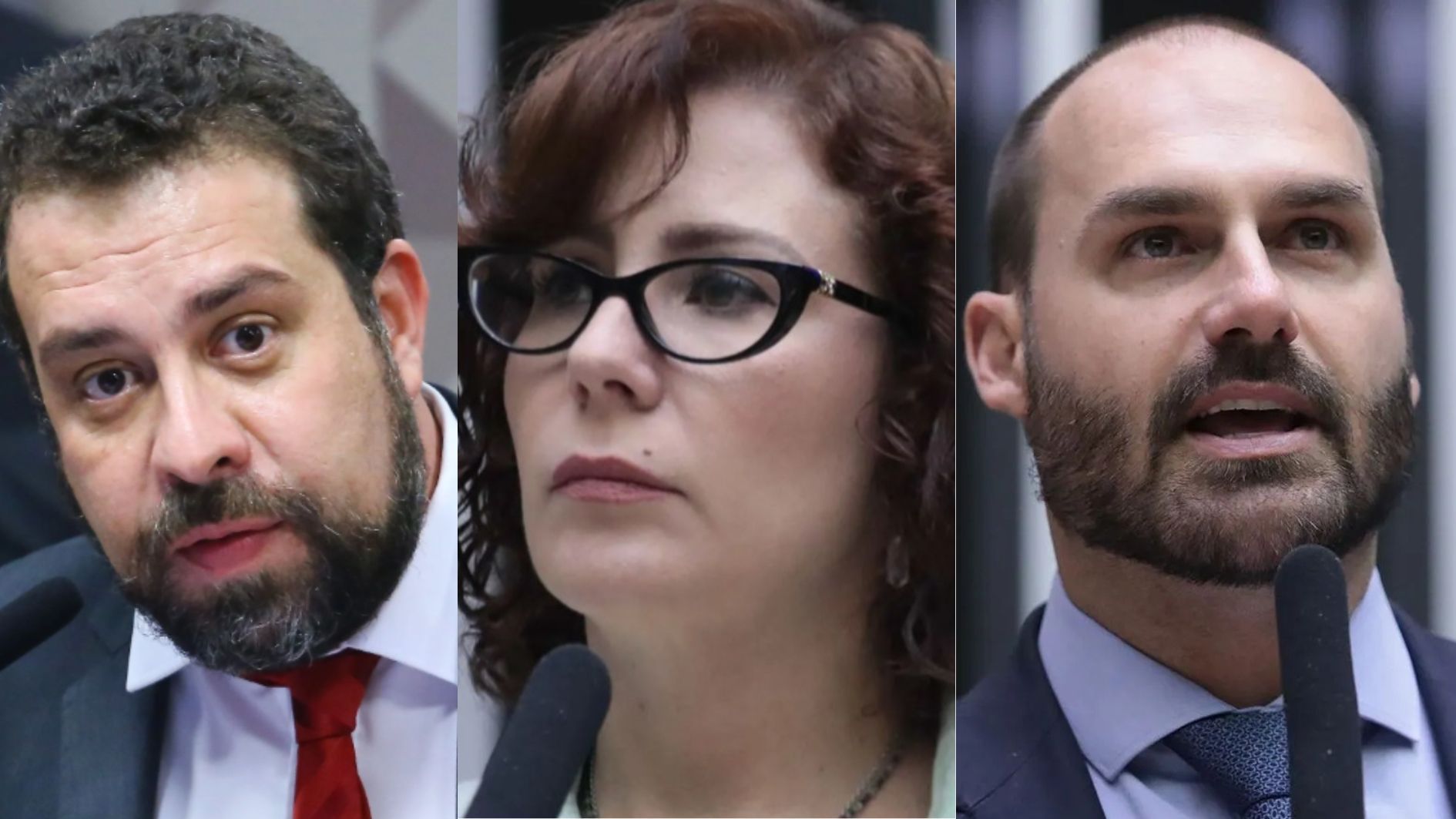 Guilherme Boulos, Carla Zambelli e Eduardo Bolsonaro