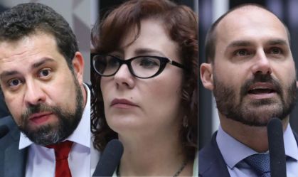 Guilherme Boulos, Carla Zambelli e Eduardo Bolsonaro