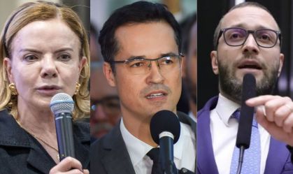 Gleisi Hoffmann, Deltan Dallagnol e Filipe Barros