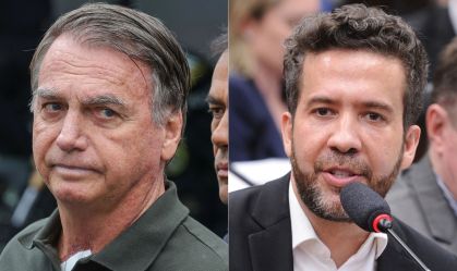 O ex-presidente Jair Bolsonaro (PL) e o deputado federal André Janones (Rede-MG)