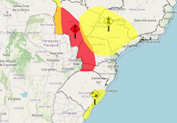 Região Sul enfrenta alertas de baixa umidade, vendaval e onda de calor