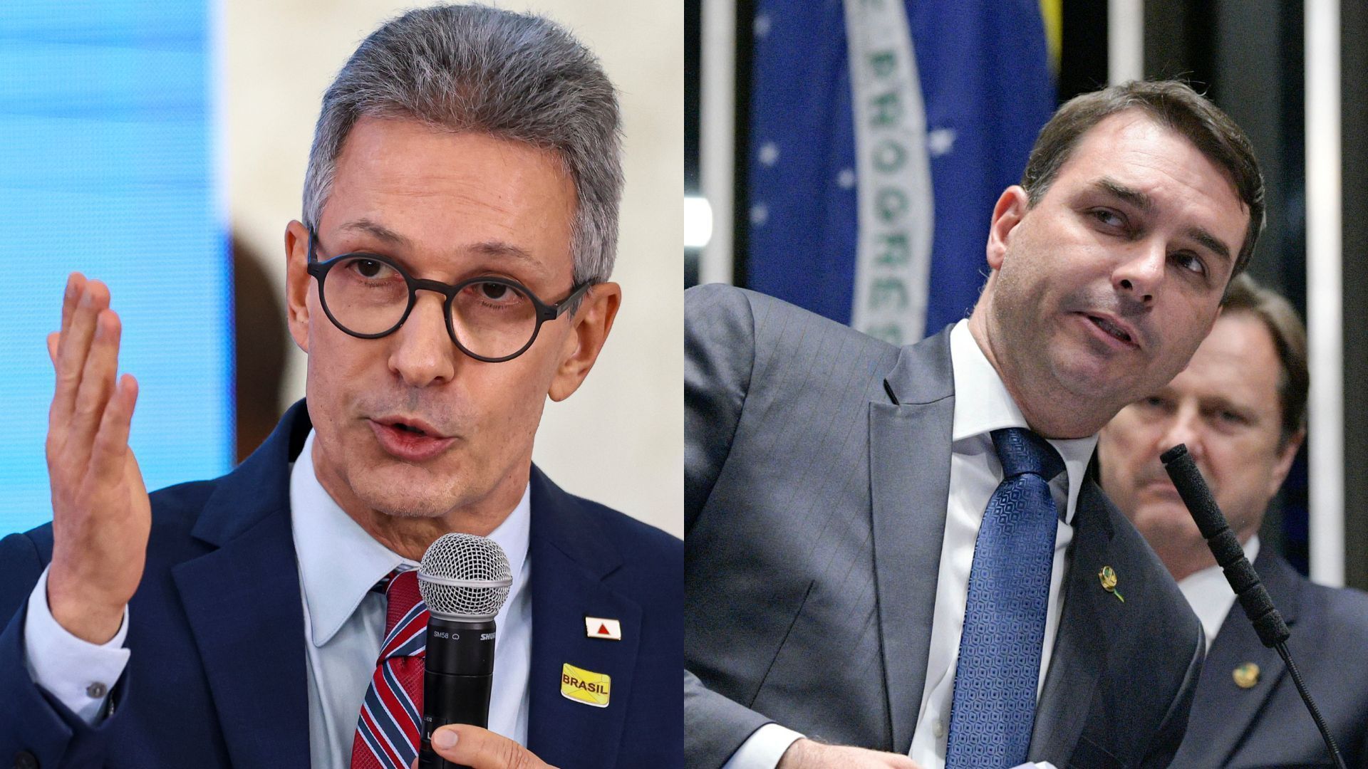 Zema e Flávio Bolsonaro