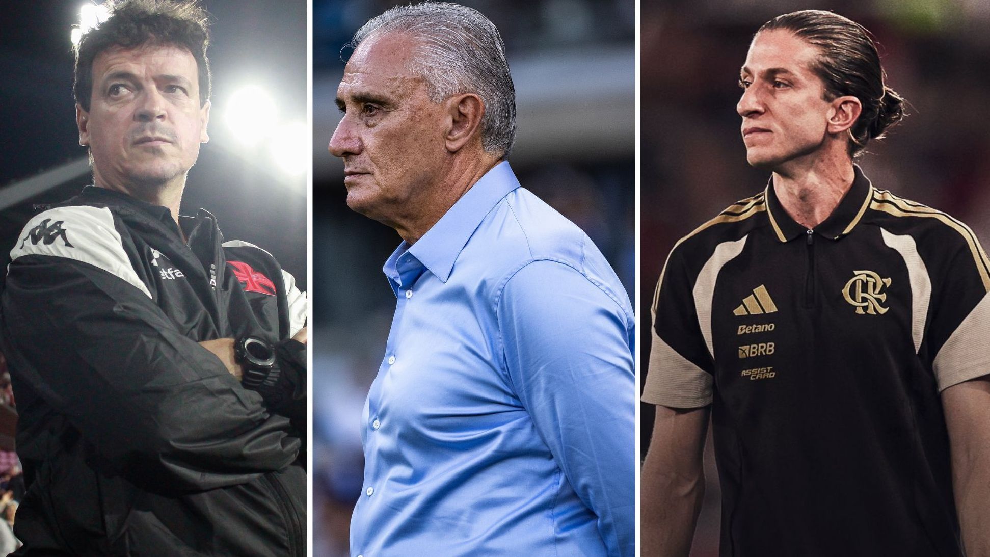 Diniz, Tite e Filipe Luís