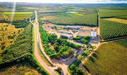 Fábrica de suco de uva Timbaúba, com a marca OQ