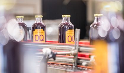 Fábrica de suco de uva Timbaúba, com a marca OQ