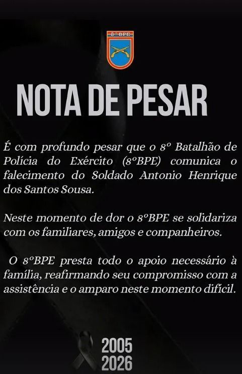 Comando Militar prestou sentimentos • Reprodução