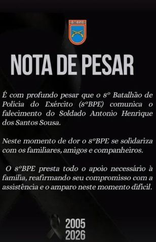 Comando Militar prestou sentimentos • Reprodução