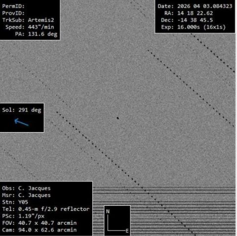Imagem capturada a 36 mil km da Terra • Observatório Sonear