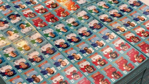 Produção de figurinhas do álbum da Copa do Mundo 2026 na fábrica da Panini, em Barueri (SP).