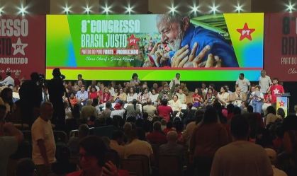 Ato Político no 8º Congresso Nacional do PT, em Brasília