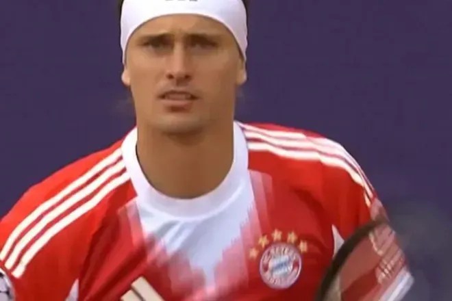 Zverev com a camisa do Bayern