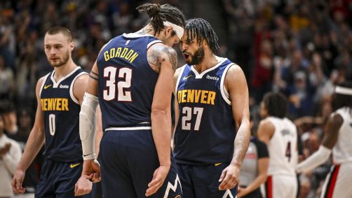 Aaron Gordon e Jamal Murray comemoram vitória do Denver Nuggets