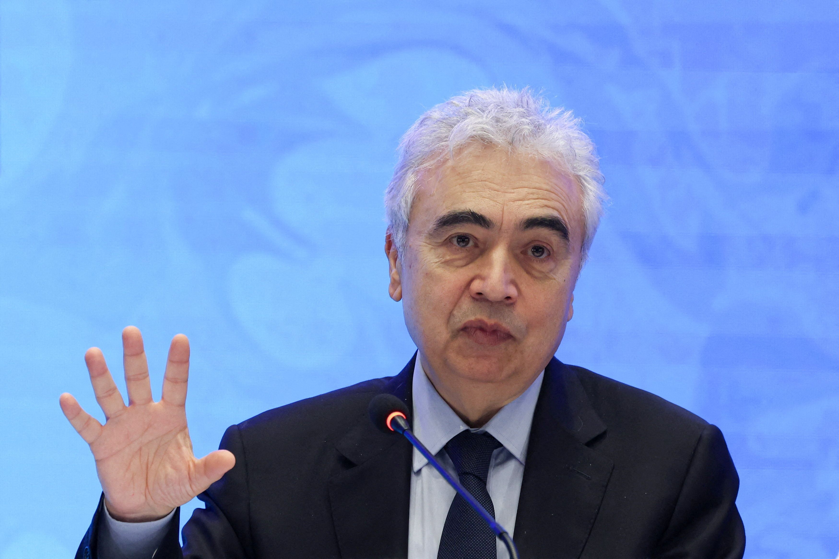 Diretor executivo da Agência Internacional de Energia (IEA), Fatih Birol, durante uma coletiva de imprensa em Istambul, Turquia, em 12 de março de 2026