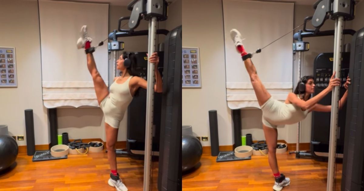 Ex-BBB Alane Dias faz treino ao estilo balé na academia e surpreende; veja