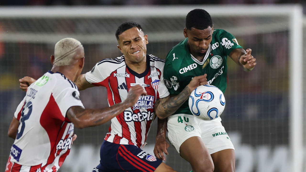 Allan em Junior Barranquilla x Palmeiras, pela Libertadores
