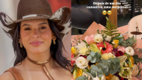 Ana Castela levanta suspeitas de affair com buquê de flores: "Surpresa"